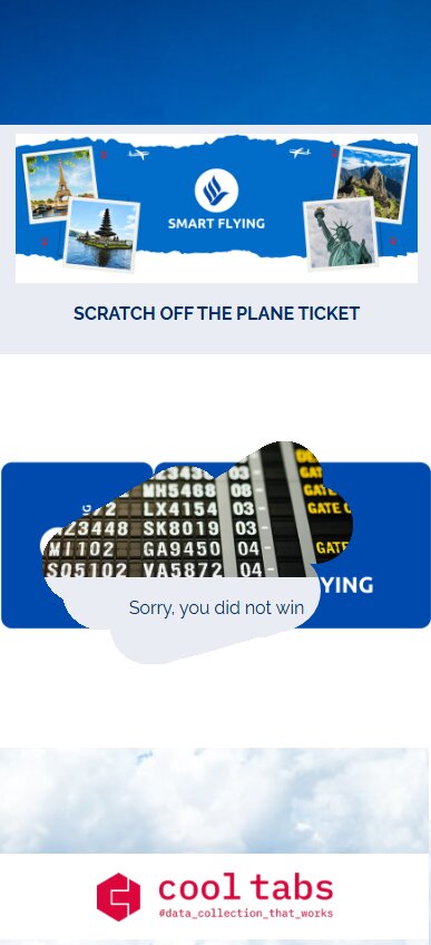 Scratch and win with the ticket already scratched and its result